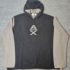 Vintage Armani Exchange Mens Hooded Pullover Sweater Size XL  Relax Fit A/X Logo